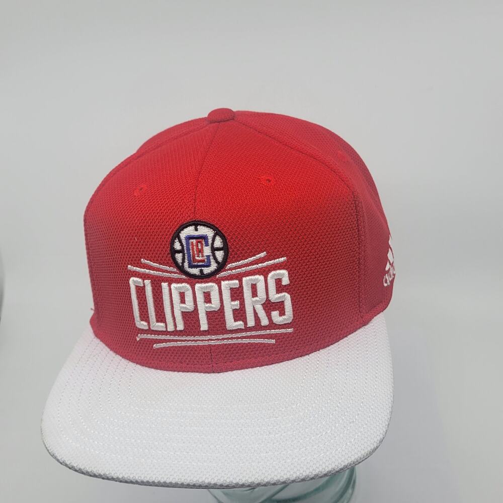 2015 LA Clippers Draft Day Hat Adidas Flatbrim Snapback Red White NBA Cap OSFA